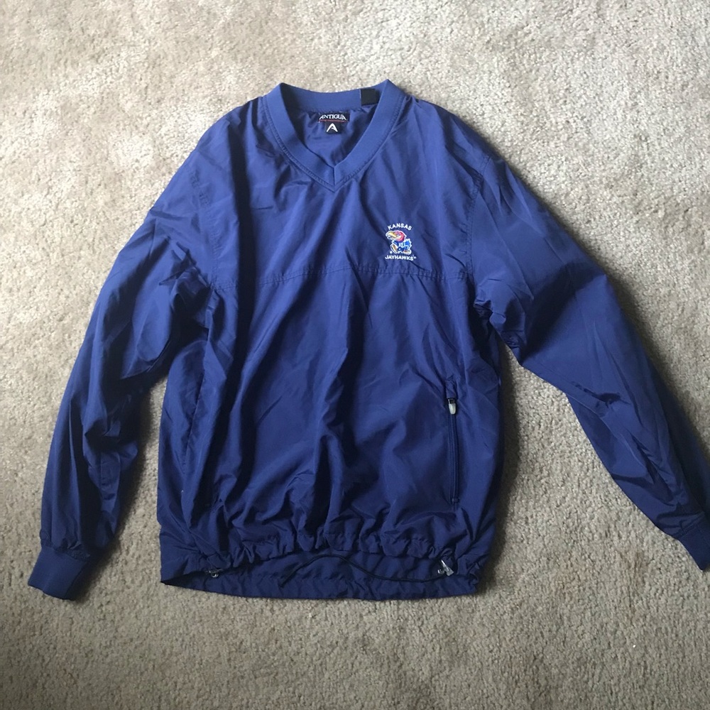 Antigua Kansas Jayhawks Pullover Windbreaker